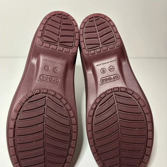 Crocs Women’s Size 6 Freesail Chelsea Rain Ankle Boots Dual Comfort Purple - Picture 8 of 8